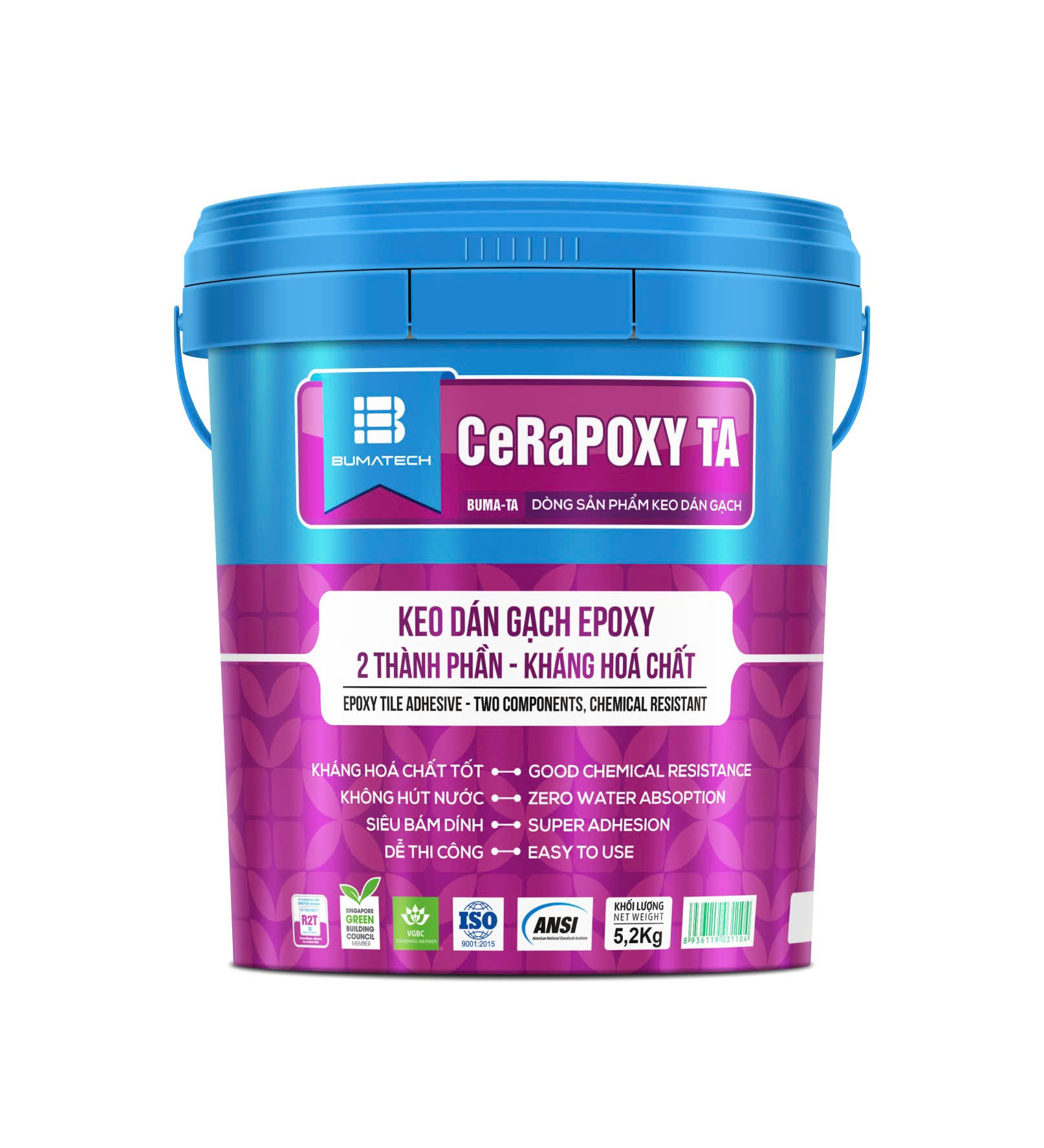 CERAPOXY TA - KEO DÁN GẠCH EPOXY HAI THÀNH PHẦN, KHÁNG HOÁ CHẤT