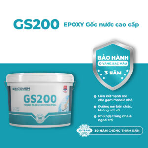 GS200 | Epoxy gốc nước – Sử dụng trong nhà & ngoài trời – Chuyên dụng Mosaic
