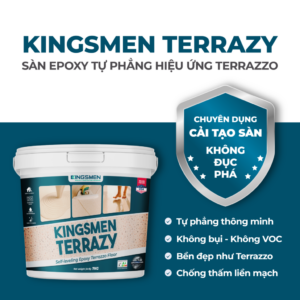 Kingsmen Terrazy – Sàn Epoxy Tự Phẳng Hiệu Ứng Terrazzo