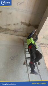 Bơm foam chống thấm xử lý vết nứt công ty Liên Hưng Phú Quốc