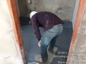 Chống thấm nhà vệ sinh và hồ bơi biệt thự chị Châu Bình Tân Neoproof PU360 Revinex Flex U360