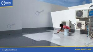 Chống thấm sân thượng và nhà vệ sinh nhà anh Bảo Phú Quốc