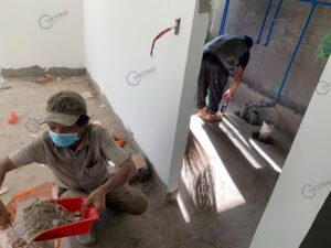 Chống thấm sân thượng và nhà vệ sinh nhà anh Bảo Phú Quốc