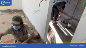 Chống thấm sân thượng và nhà vệ sinh nhà anh Bảo Phú Quốc