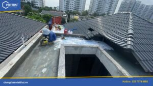 Chống thấm nhà phố vườn Hưng Thái 1 Quận 7 BumaLastic