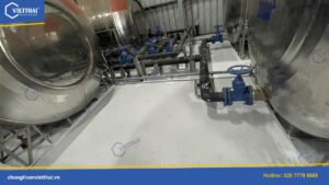 Chống thấm sàn khu bồn chứa nhà máy C.P Cà Mau bằng Neoproof Polyurea