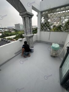 Chống thấm sàn mái và ban công nhà bà Oanh Bình Tân BumaLastic Proof 668