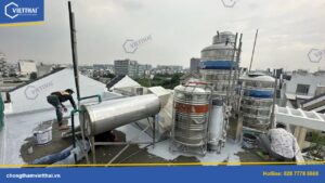 Chống thấm sàn mái và ban công nhà bà Oanh Bình Tân BumaLastic Proof 668