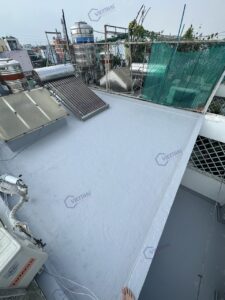 Chống thấm sàn mái và ban công nhà bà Oanh Bình Tân BumaLastic Proof 668