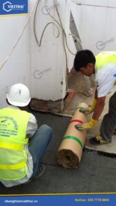 Chống thấm sàn mái công ty Nam Trung bằng màng chống thấm