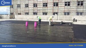 Chống thấm sàn mái tòa nhà VNPT Đà Nẵng bằng màng khò nóng