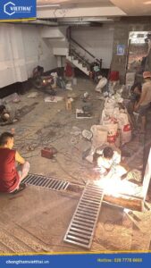 Chống thấm tầng hầm tòa nhà 2B Cao Thắng Quận 3