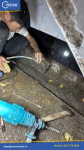 Chống thấm tầng hầm tòa nhà 2B Cao Thắng Quận 3