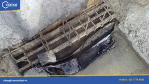 Chống thấm đáy móng tầng hầm công trình Bình Trị Đông bằng màng khò nóng