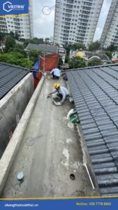 Chống thấm villa anh Hoài Quận 7 bằng Proof 668
