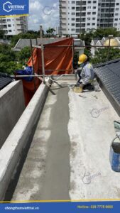 Chống thấm villa anh Hoài Quận 7 bằng Proof 668