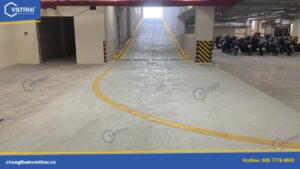 Xoa tăng cứng và tăng bóng sàn tầng hầm tòa nhà Rạng Đông Phan Thiết