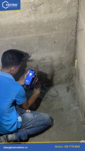 Xử lý thấm hố thang máy công ty Song Phát